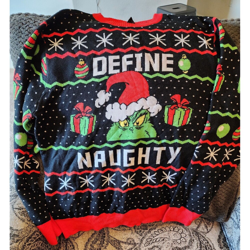 The Grinch Define Naughty Christmas Sweater